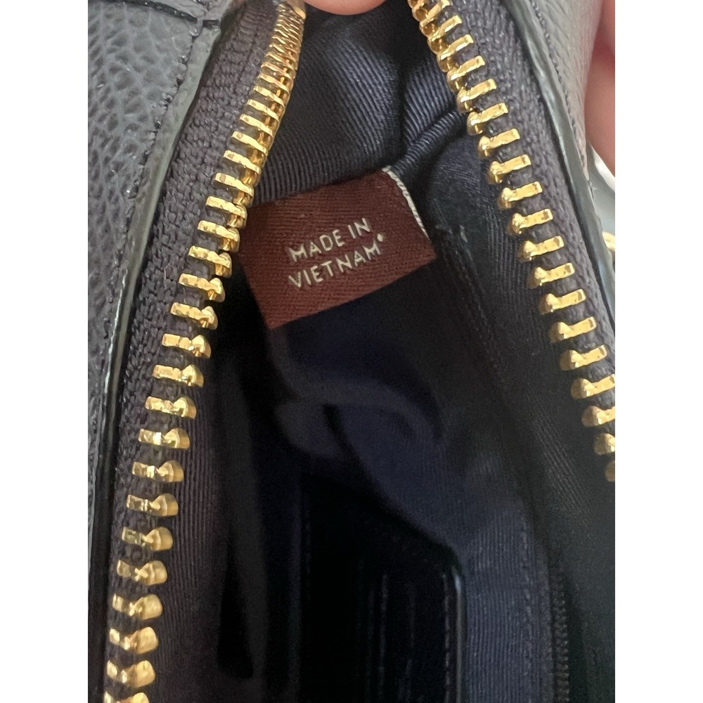 Coach Navy Blue Crossgrain Leather Mini Satchel Crossbody Purse Zip Top - Picture 15 of 16